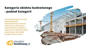 Budowa obiektu budowlanego z żurawiami i zbrojeniem. Kategoria obiektu budowlanego jest kluczowa dla przepisów.
